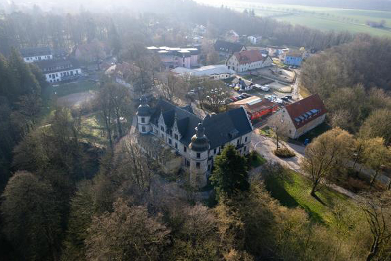 Luftaufnahme Rudolf-Steiner Schule in Schloss Hamborn